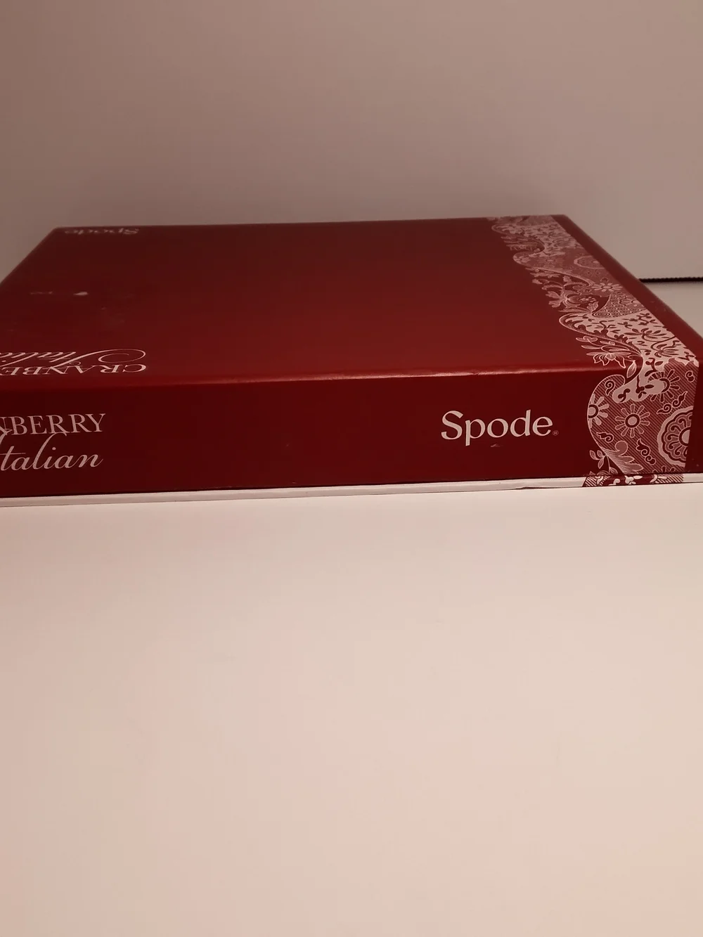 Spode Cranberry Italian Red and White Cheese Knife & Spreaders Set